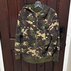 George Camouflage Zip-Up Hoodie L